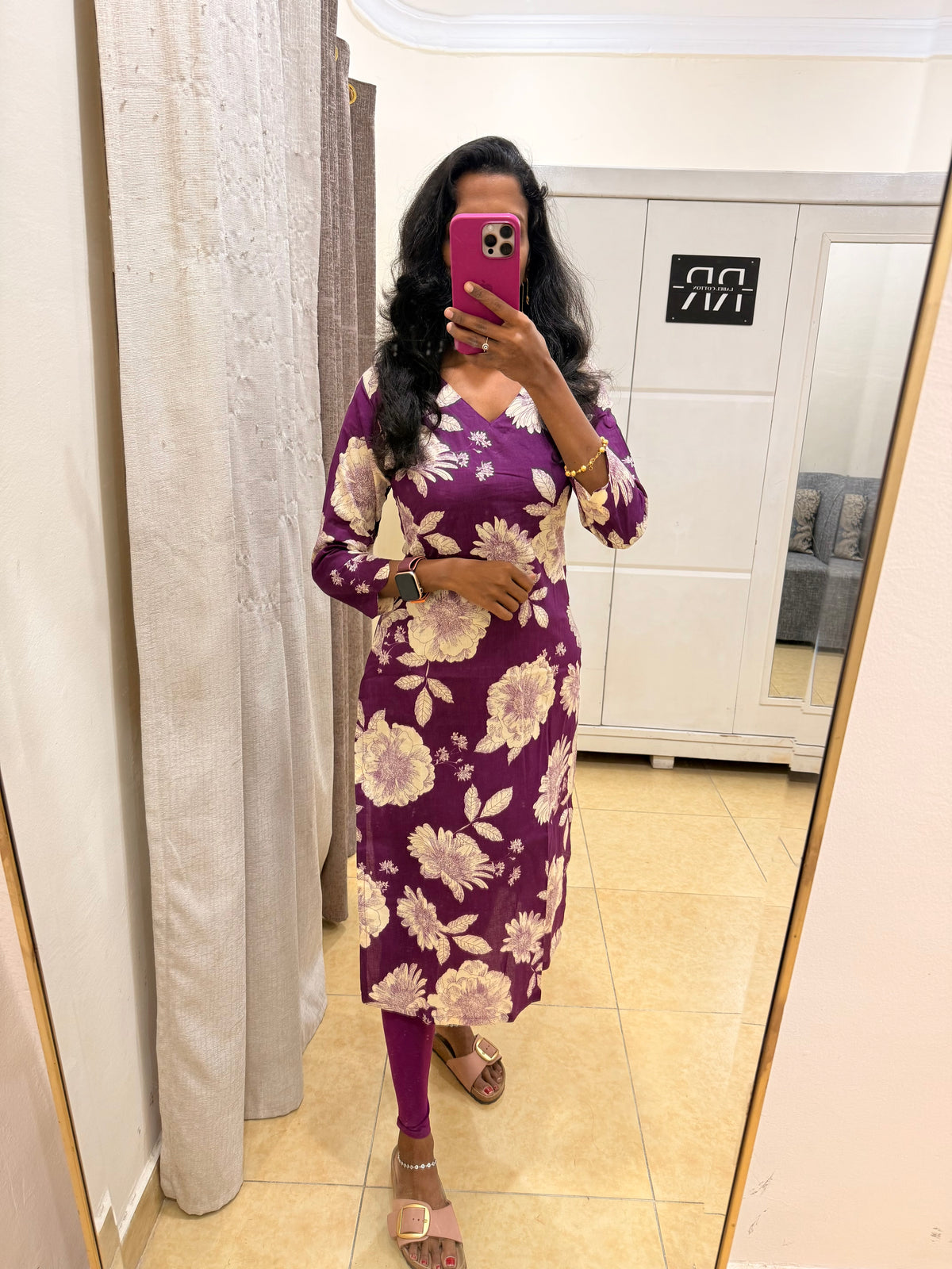 Orchid Bloom – Purple Floral Straight Kurta