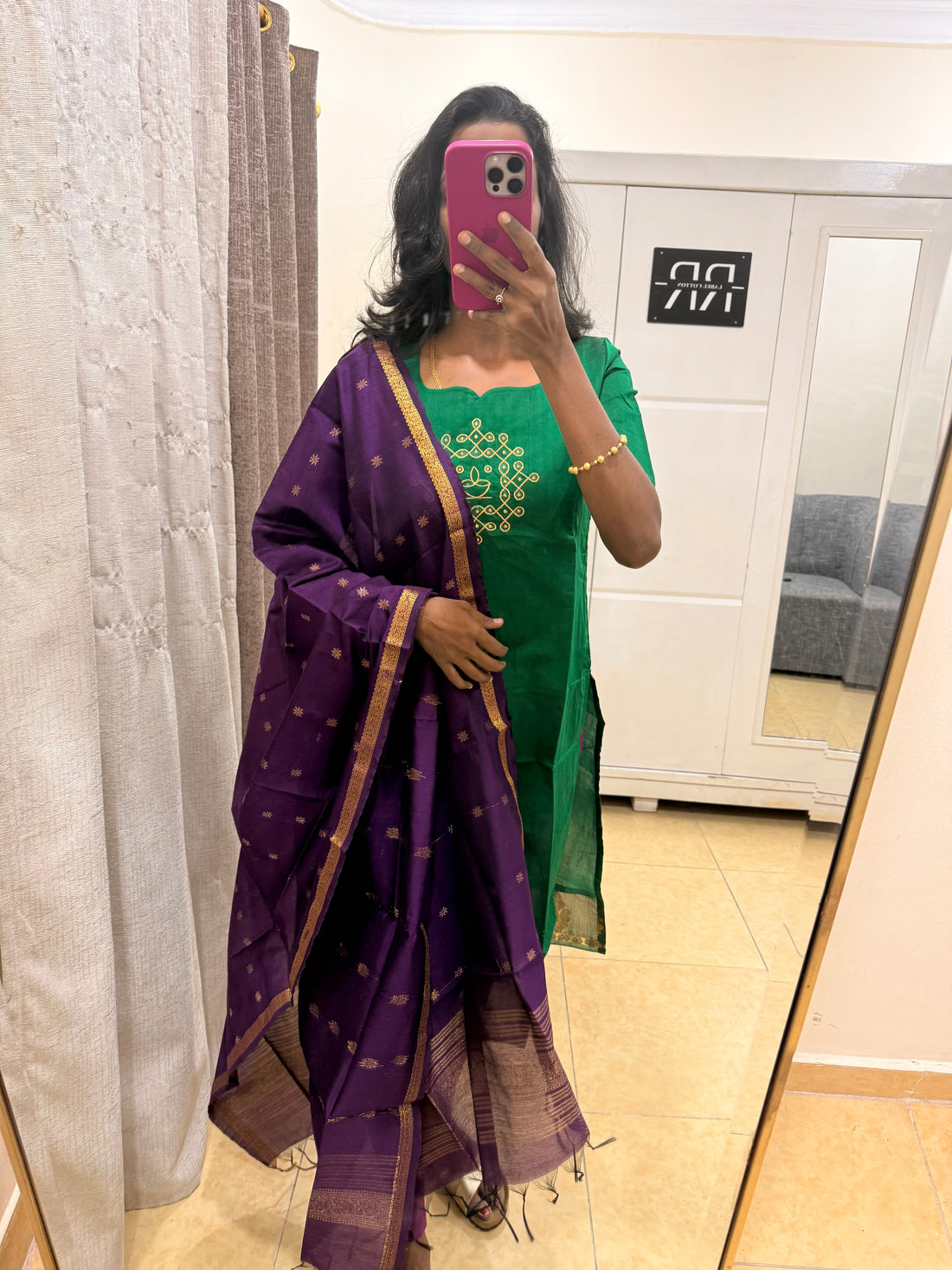 Emerald Grace - Violet Dupatta Set